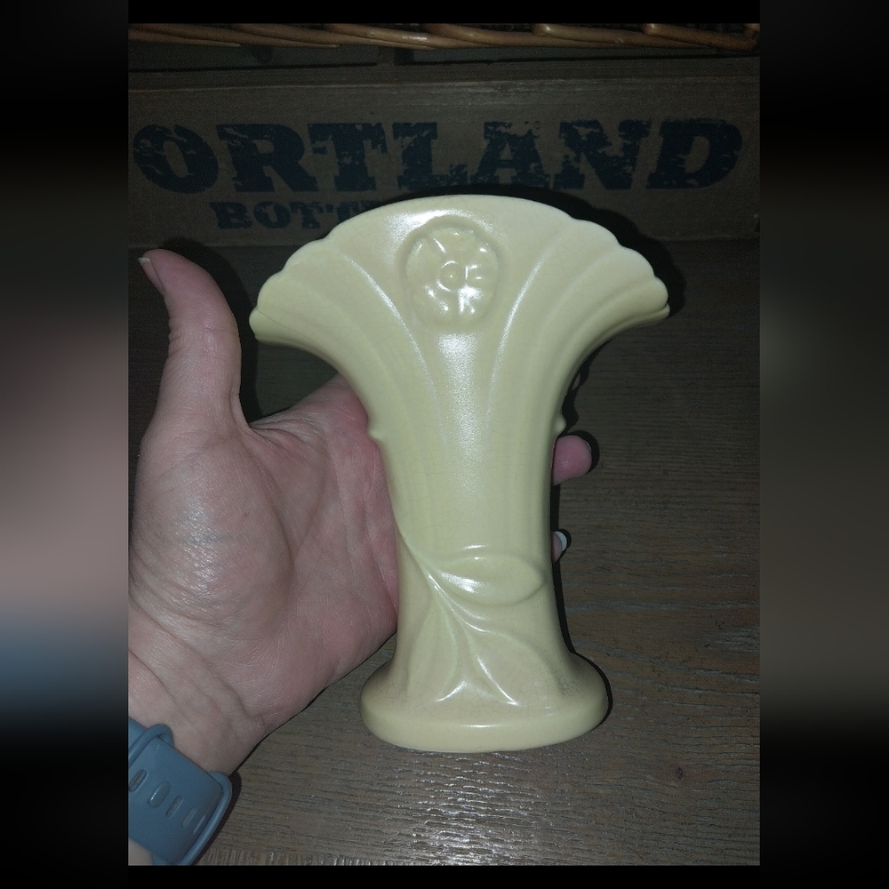 Weller Yellow Ceramic Vase